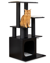Cellavi Krabpaal - Geschikt voor Grote en Zware Katten - Sisal Touw - Hout - 112.5x80x50 cm - Zwart