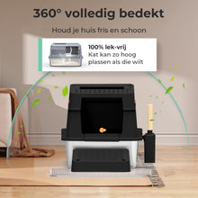 Cellavi Kattenbak RVS - Geschikt voor Grote en Kleine Katten - Incl. Kattenbakschep en Grit Opvanger - Zwart - 60x40x38 cm