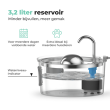 Cellavi RVS Drinkfontein Kat & Hond - Waterdispenser incl. Waterfilter