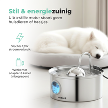 Cellavi RVS Drinkfontein Kat & Hond - Waterdispenser incl. Waterfilter