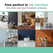 Cellavi RVS Drinkfontein Kat & Hond - Waterdispenser incl. Waterfilter