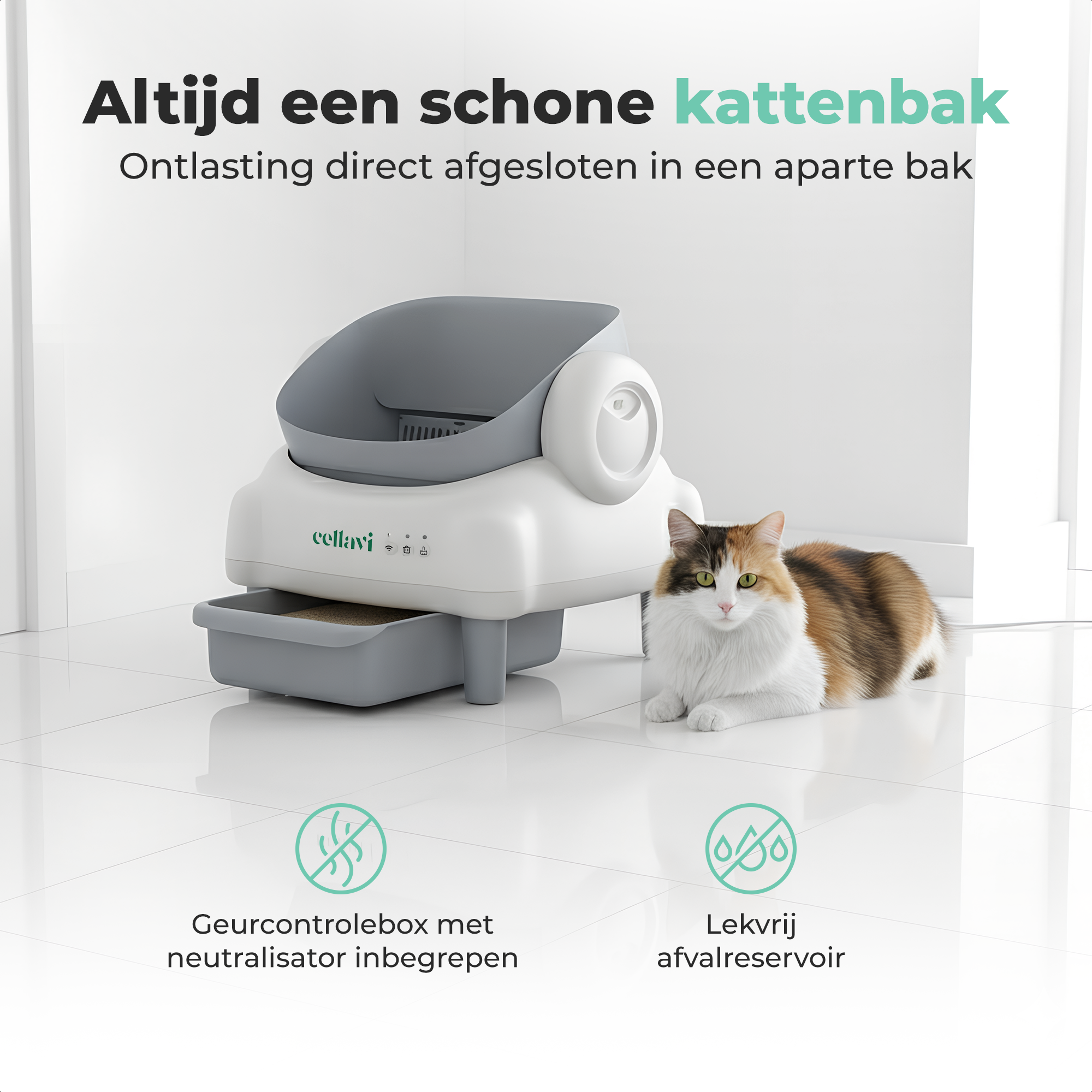 Cellavi Automatische Kattenbak Open-Top