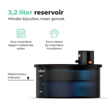 Cellavi Draadloze Drinkfontein RVS met Sensor - Waterfontein voor Kat en Hond met 3 Standen