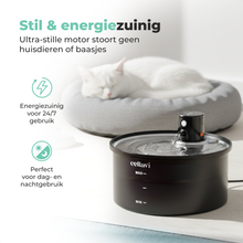 Cellavi Draadloze Drinkfontein RVS met Sensor - Waterfontein voor Kat en Hond met 3 Standen