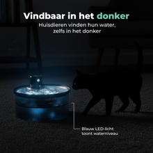 Cellavi Draadloze Drinkfontein RVS met Sensor - Waterfontein voor Kat en Hond met 3 Standen