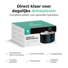 Cellavi Draadloze Drinkfontein RVS met Sensor - Waterfontein voor Kat en Hond met 3 Standen