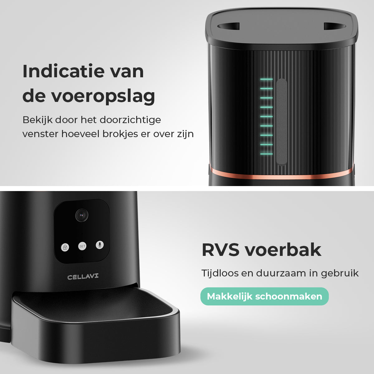 Cellavi Automatische Voerbak met Camera en App