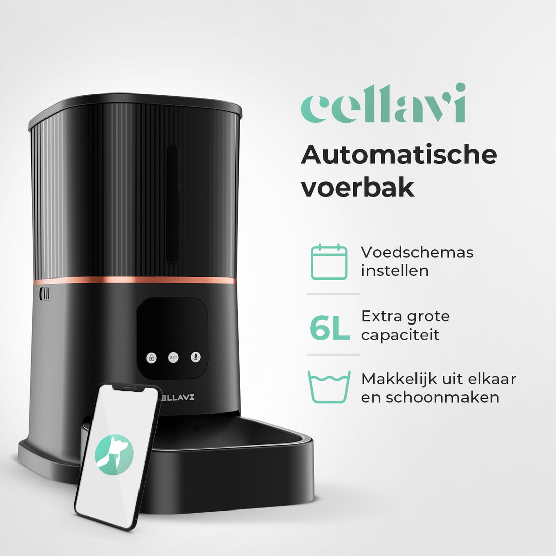 Cellavi Automatische Voerbak met App