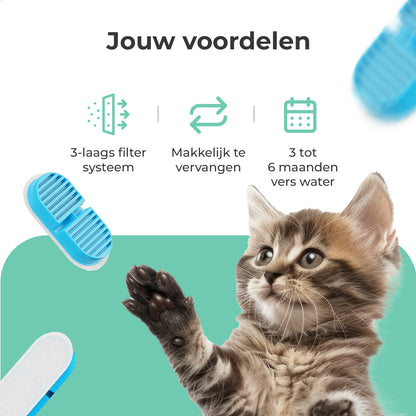 Cellavi Waterfilters Set voor Drinkfontein R3A-X - 6 Filters en 3 Sponsen