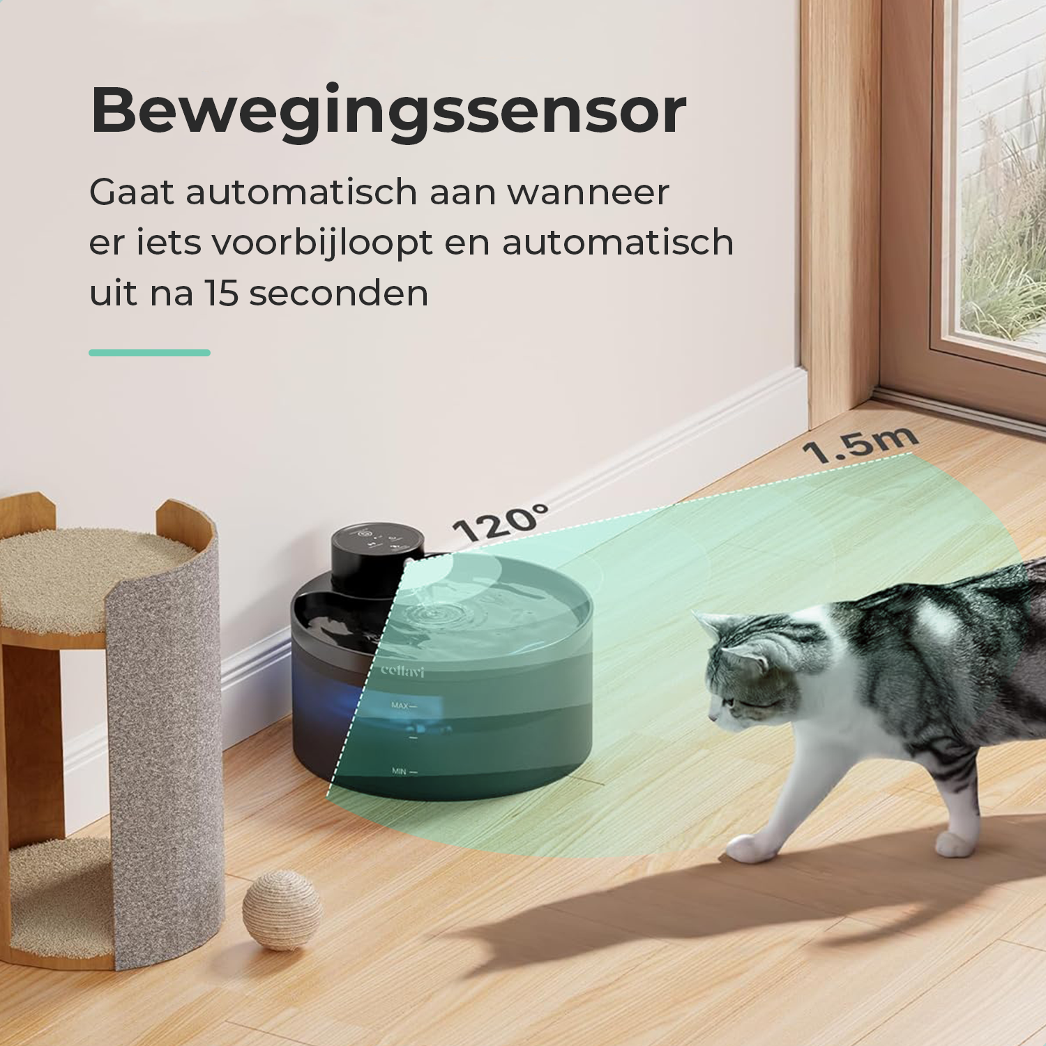 Cellavi Draadloze Drinkfontein met Sensor R2A