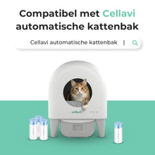 Cellavi 4 rollen Kattenbakzakken voor Automatische Kattenbak NEO-B en Open-Top - Zelfreinigende kattenbakzakken - 20 stuks per rol - 30x65 CM