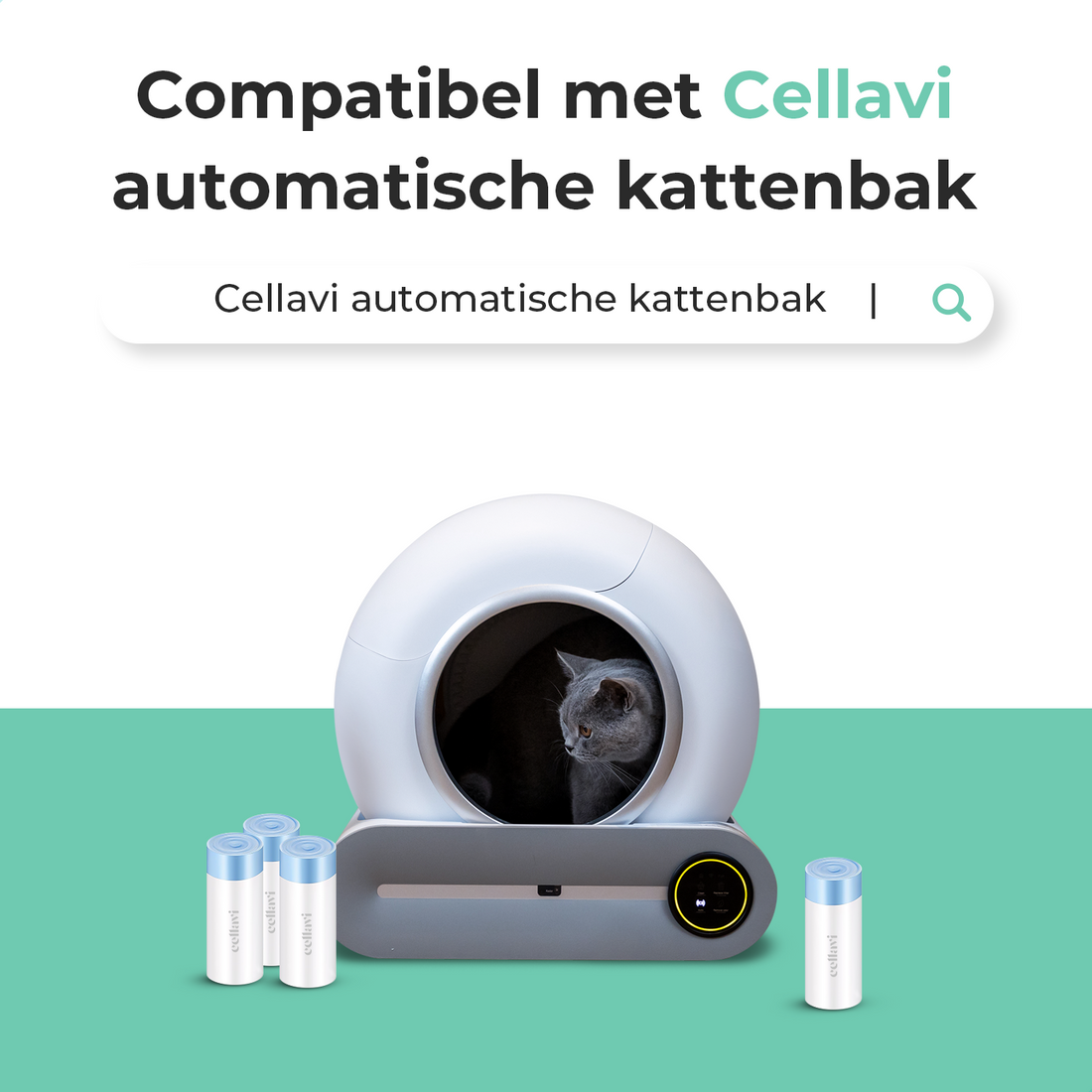 Cellavi Kattenbakzakken voor Automatische Kattenbak VI-A en VI-B - 4x15