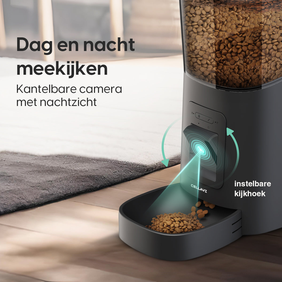 Cellavi Automatische Voerbak met Camera en App