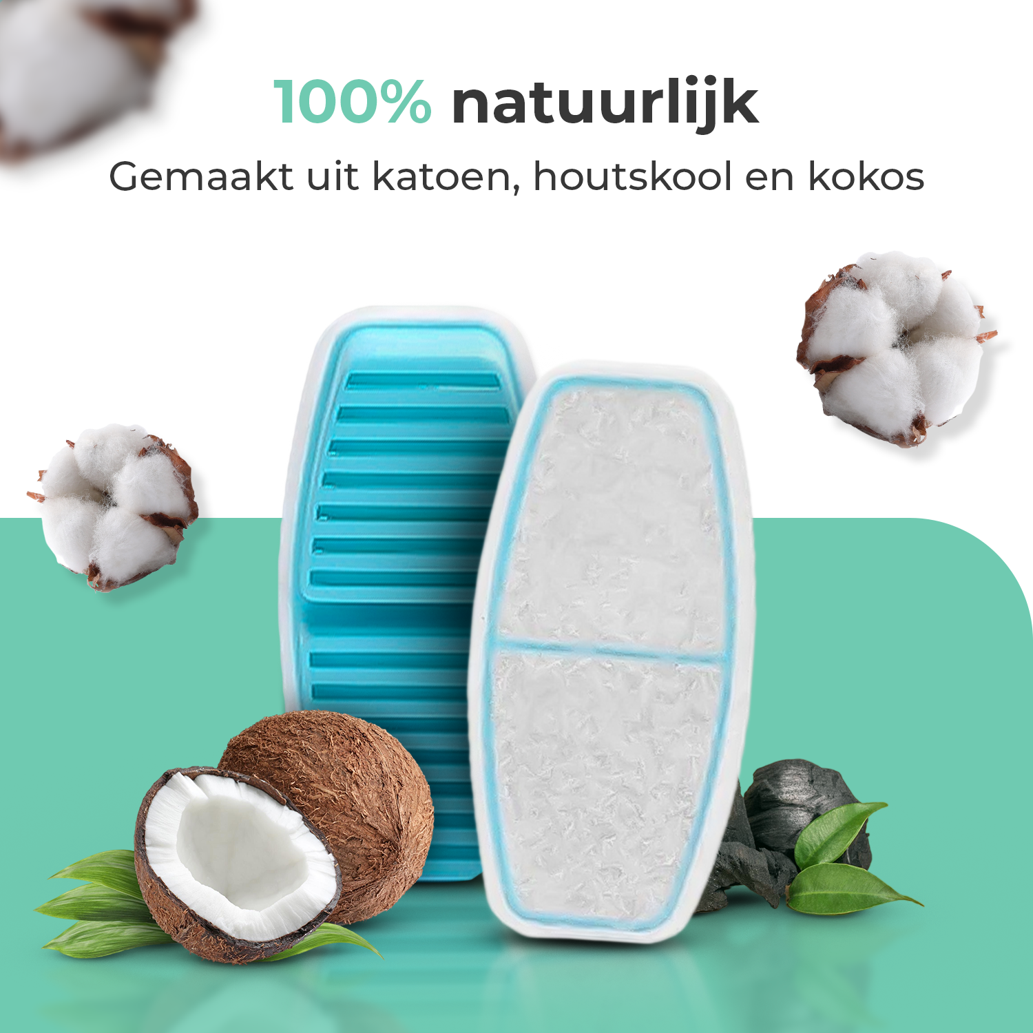 Cellavi Waterfilters Set voor Drinkfontein R2A - 6 Filters en 3 Sponsen