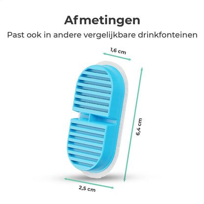 Cellavi Waterfilters Set voor Drinkfontein R3A-X - 6 Filters en 3 Sponsen