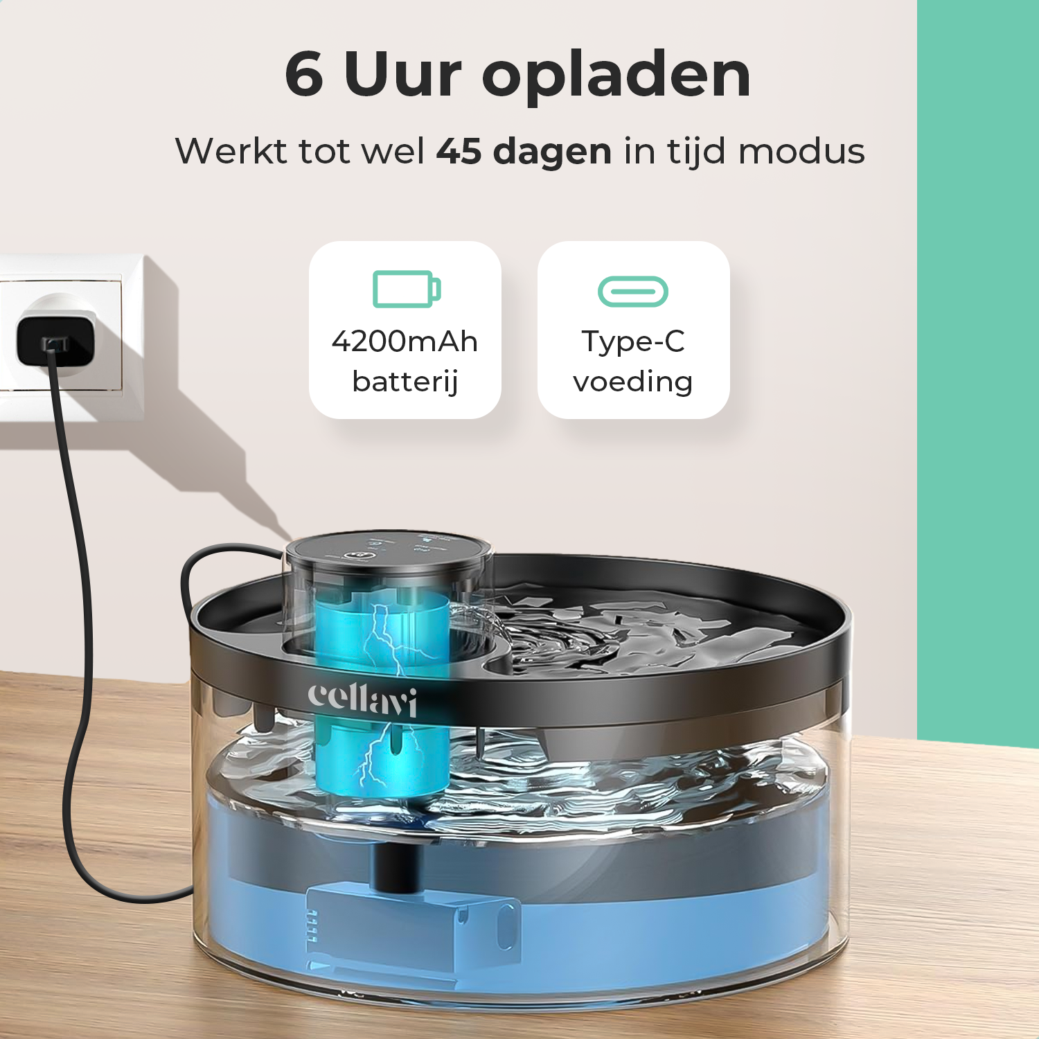 Cellavi Draadloze Drinkfontein met Sensor R2A