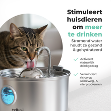 Cellavi RVS Drinkfontein Kat & Hond - Waterdispenser incl. Waterfilter