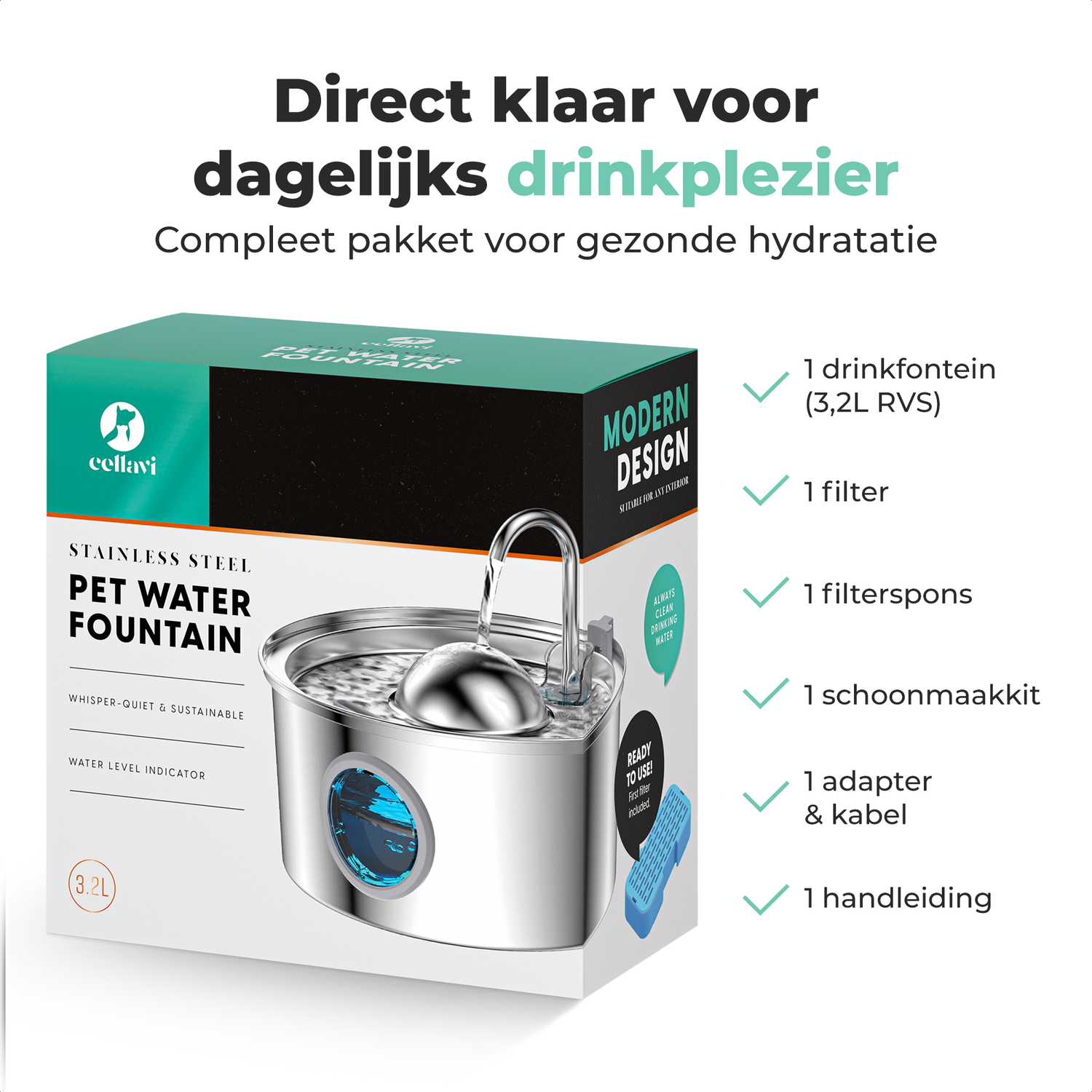 Cellavi RVS Drinkfontein R1X