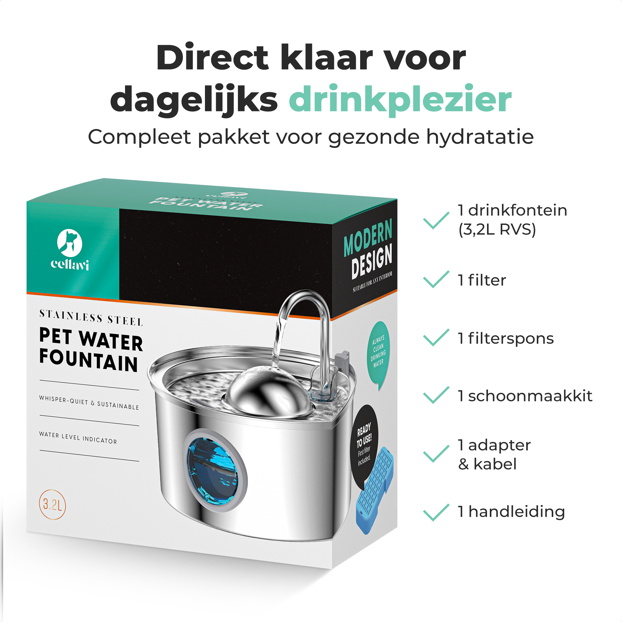 Cellavi RVS Drinkfontein R1X