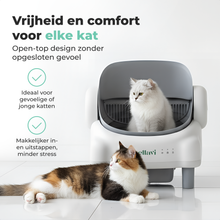 Cellavi Automatische Kattenbak – Zelfreinigende Kattenbak met App – Open-Top Design