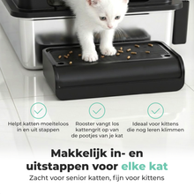 Cellavi RVS Kattenbak XXXL - Extra Grote Gesloten Kattenbak - Hygiënisch & Lekvrij - Met Geurfilter, Deur & Schepje - Duurzaam Kattentoilet - 70×50×42 cm - Zwart