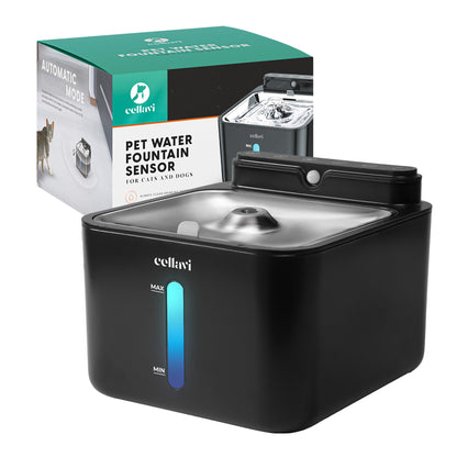 Cellavi Draadloze RVS Drinkfontein met Sensor S2A-X