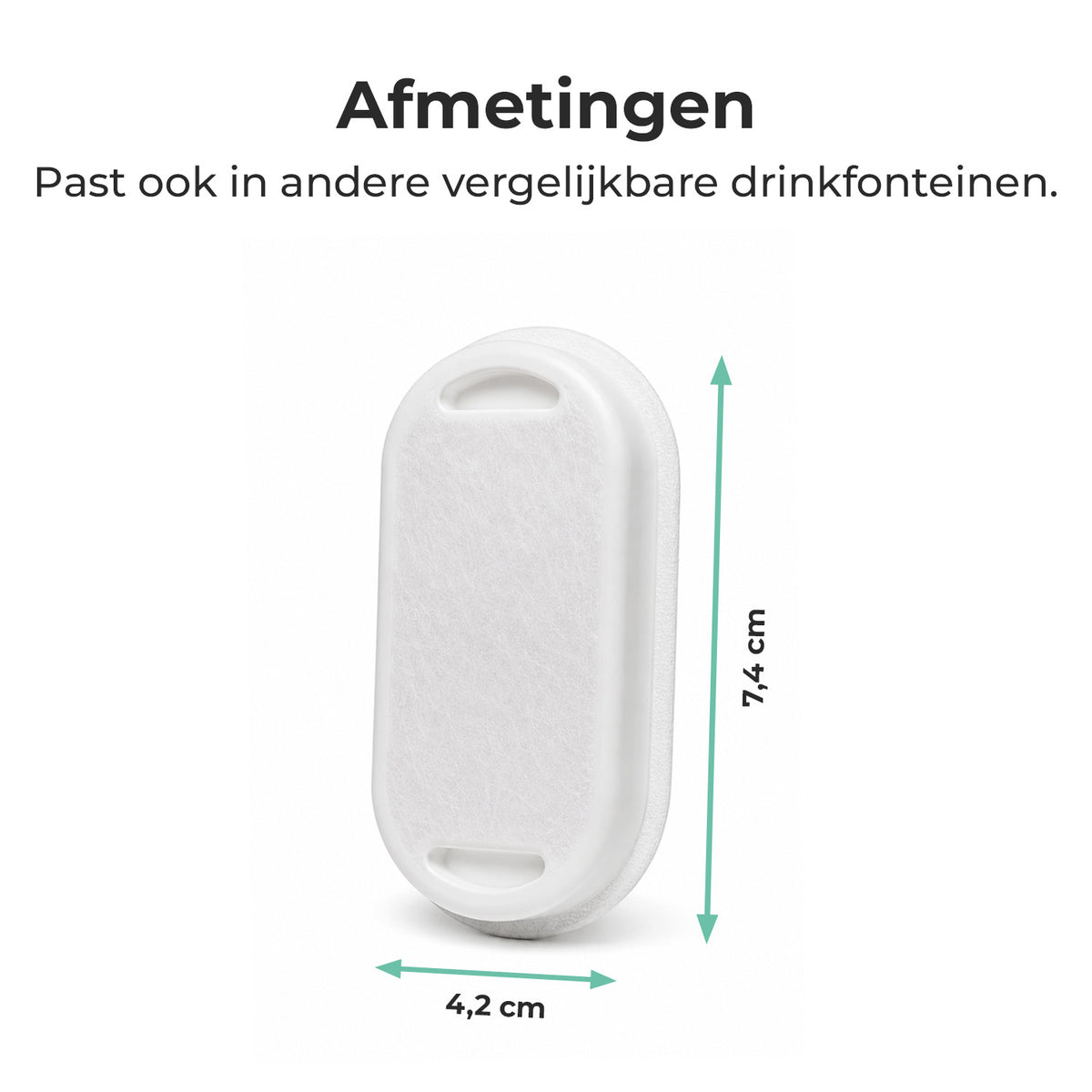 Cellavi Waterfilters Set voor Drinkfontein R2X - 6 Filters en 3 Sponsen