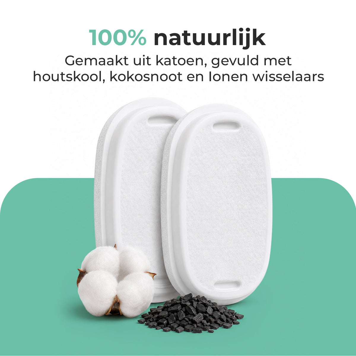 Cellavi Waterfilters Set voor Drinkfontein R2X - 6 Filters en 3 Sponsen