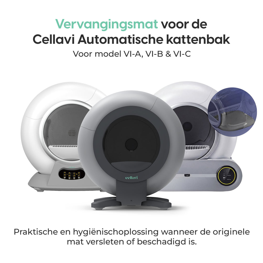 Cellavi Vervangingsmat Automatische Kattenbak VI-A, VI-B &amp; VI-C