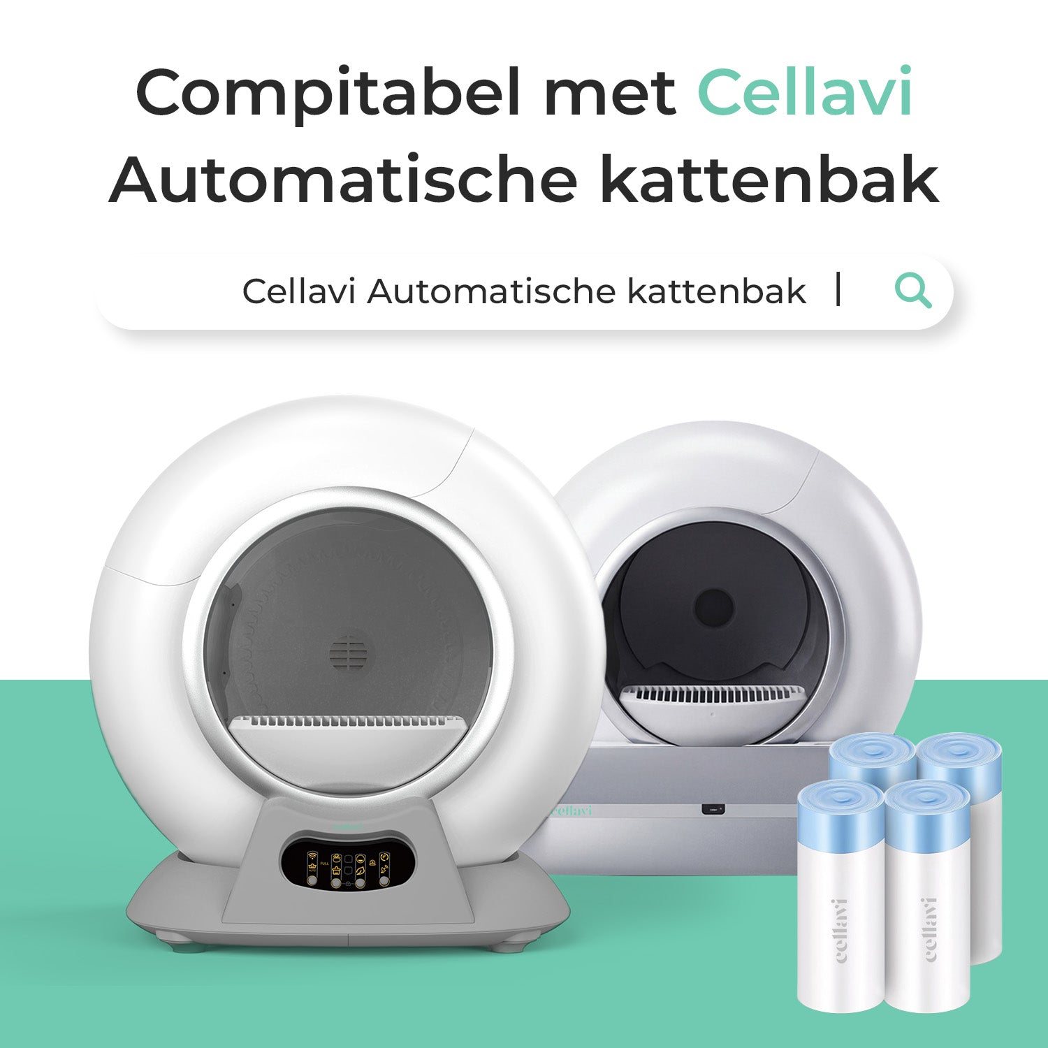 Cellavi Kattenbakzakken voor Automatische Kattenbak VI-A en VI-B - 4x15