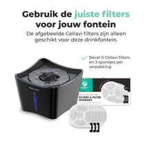 Cellavi S1 Drinkfontein Kat en Hond - Incl. 3 in 1 Waterfilter - XL Kattenfontein 3L