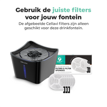 Cellavi S1 - Drinkfontein Kat en Hond - Incl. 3 in 1 Waterfilter - XL Kattenfontein 3L