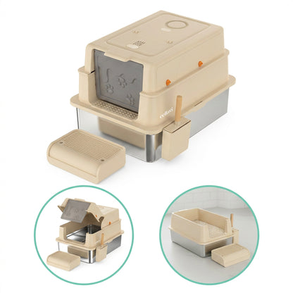 Cellavi RVS Kattenbak XXXL - Beige
