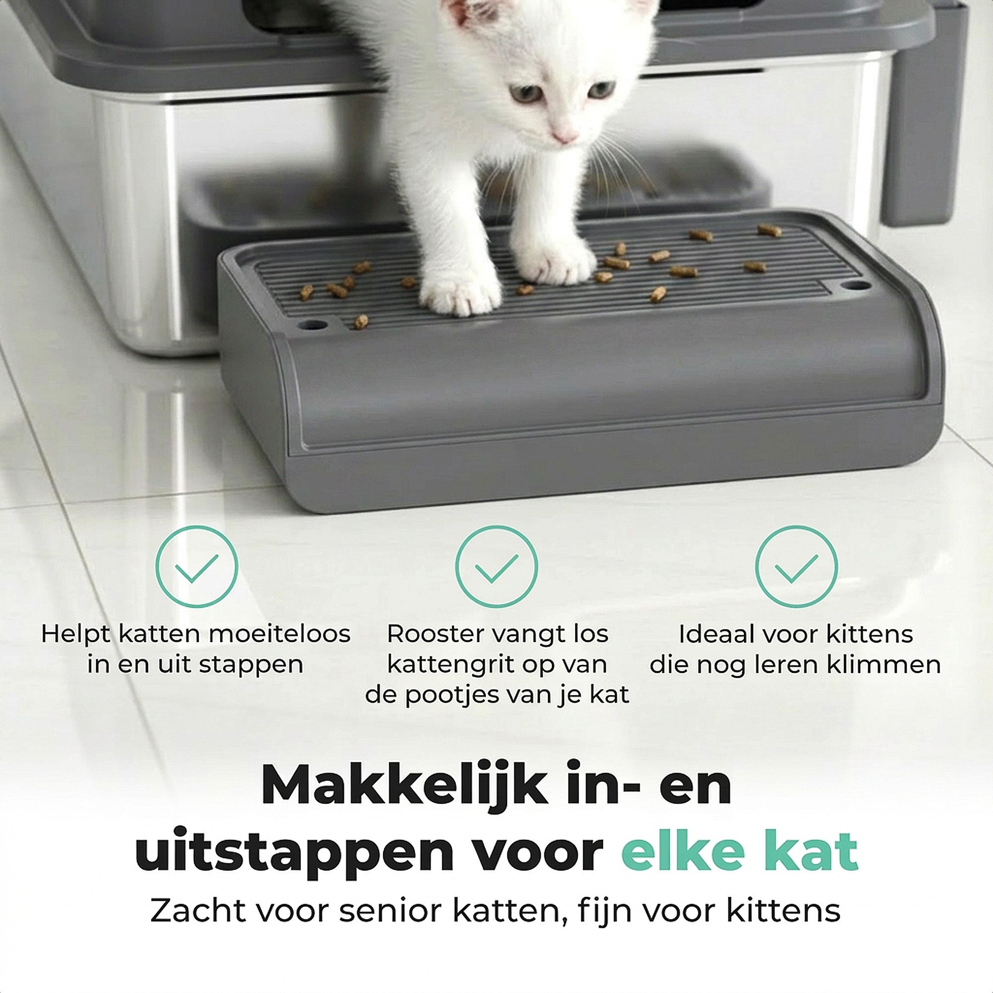 Cellavi RVS Kattenbak XXXL - Grijs